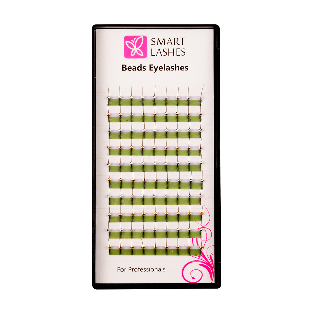 Szempilla gyöngyök GOLD - SILVER - C - 0,20 mm x 13 mm | Smart Lashes