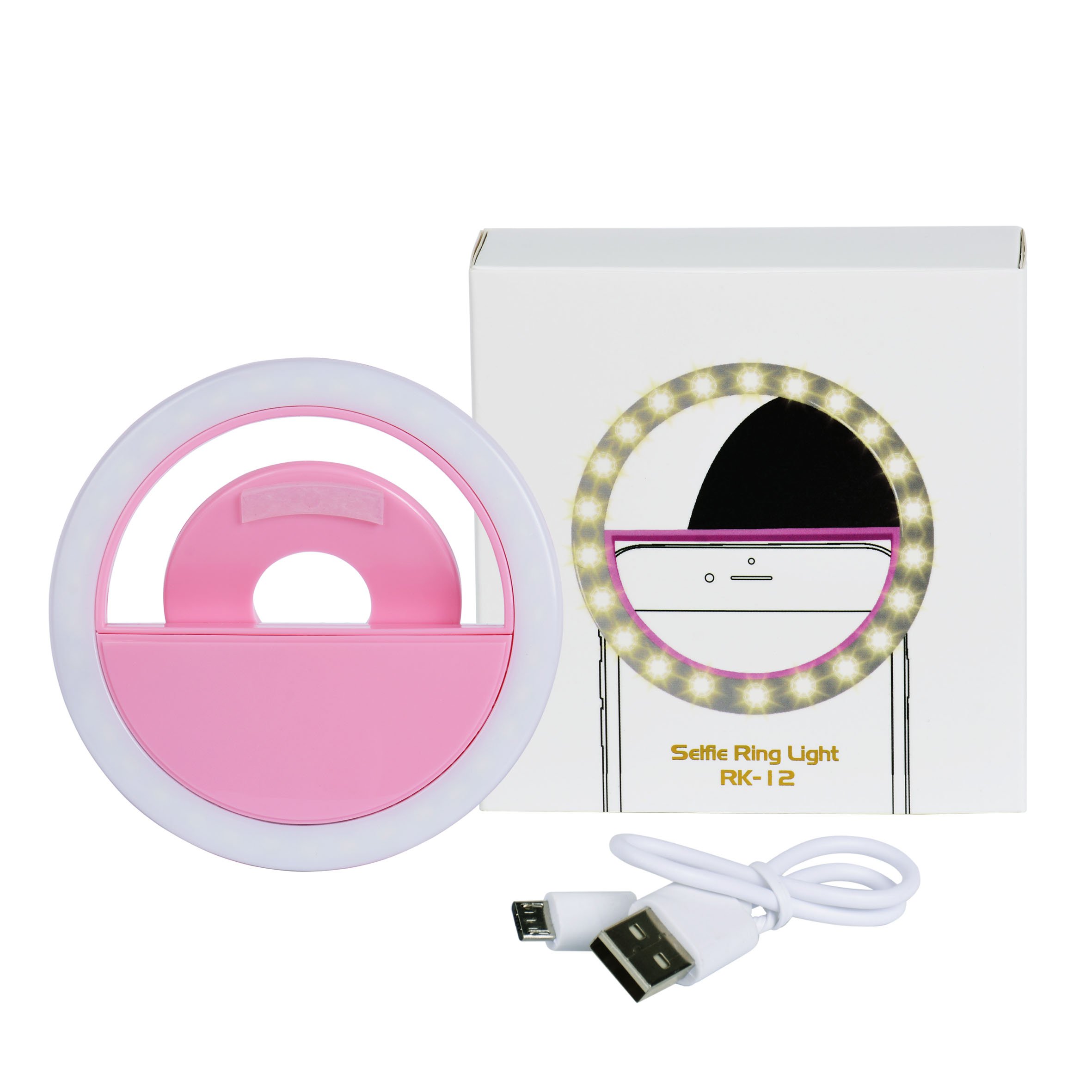 LED Selfie gyűrűs fény - rózsaszín | Smart Lashes