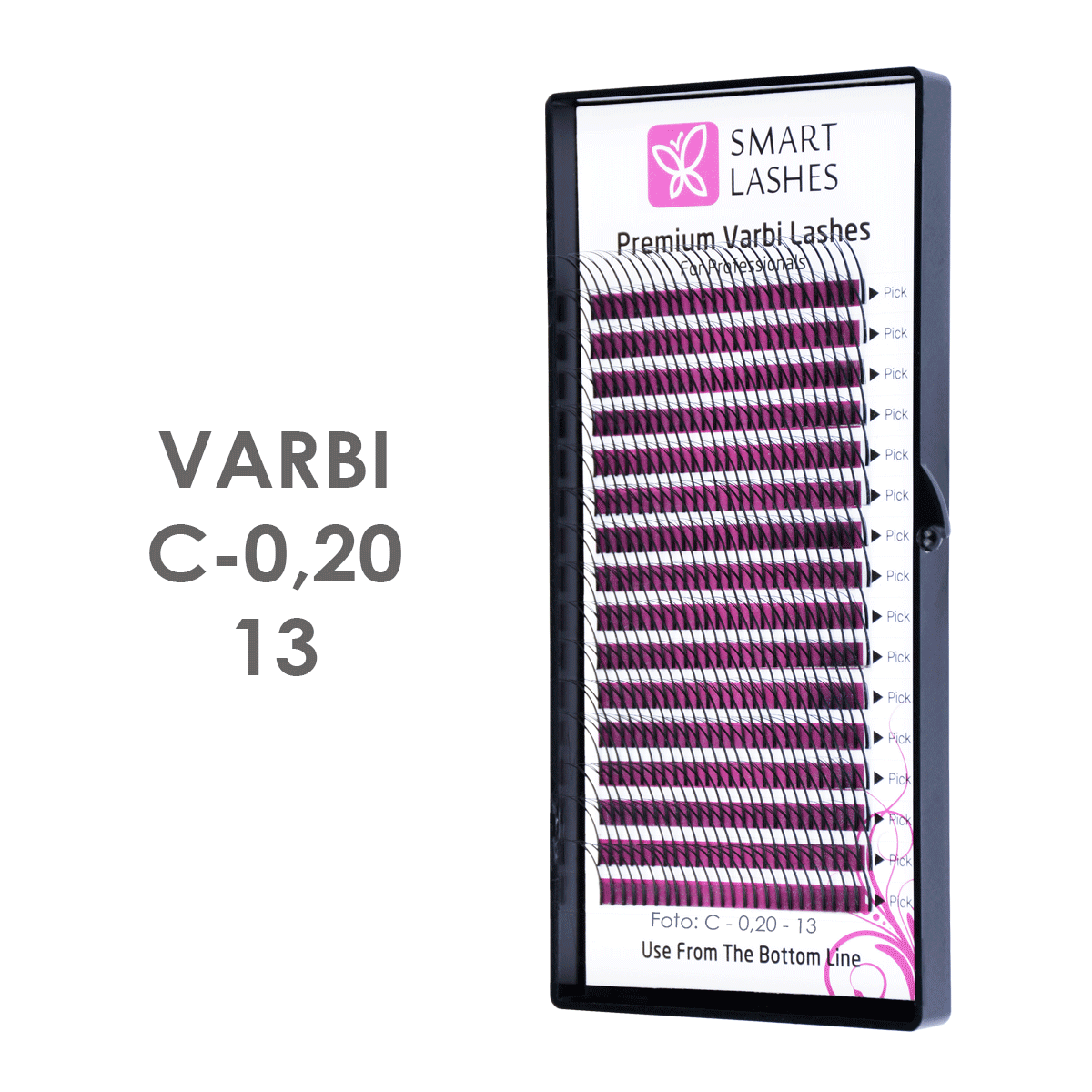 Varbi szempillák - C - 0,20 mm x 13 mm - 16 vonal | Smart Lashes