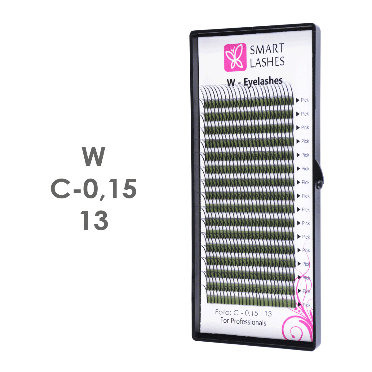 W szempillák - C - 0,15 mm x 13 mm - 16 vonal | Smart Lashes