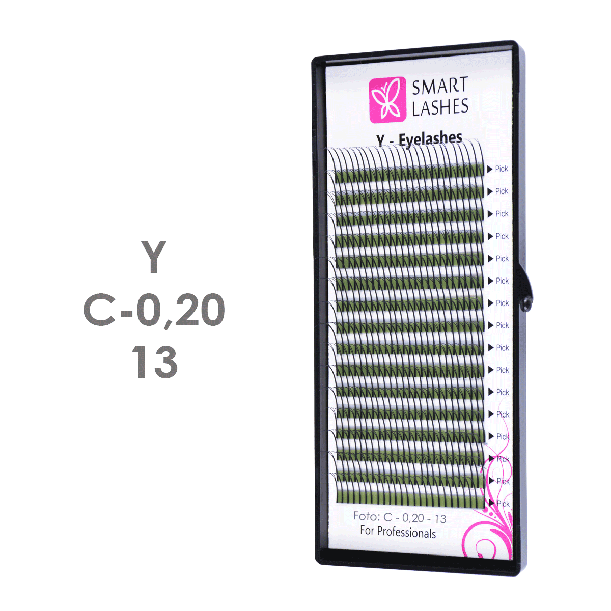 Y szempillák - C - 0,20 mm x 13 mm - 16 vonal | Smart Lashes